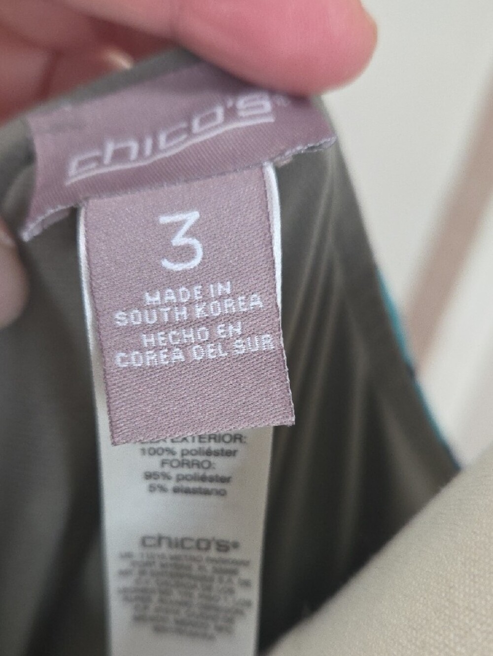 Chico's Olive and Orange Tropical Poncho - Picture 3 of 4
